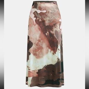 Elastic brown & pink skirt